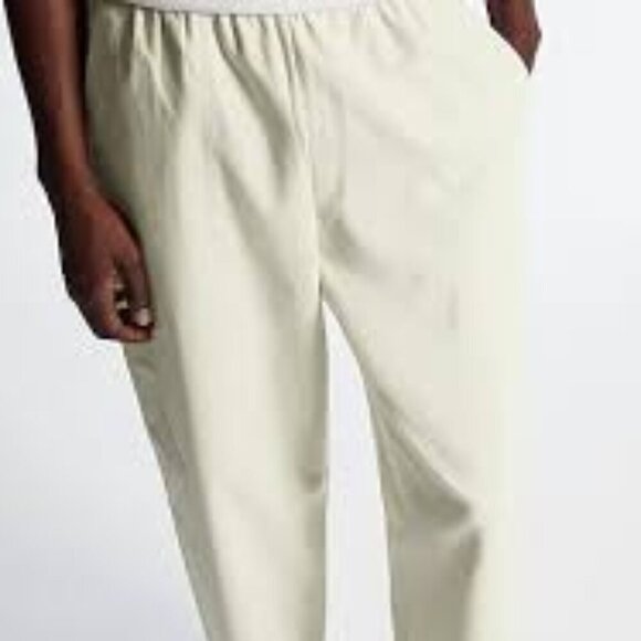 COS Cream Elastic Waist  Twill Joggers Men's M - Picture 1 of 7